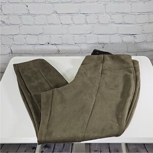 NY & Co. Olive Suede Leggings - Size Large